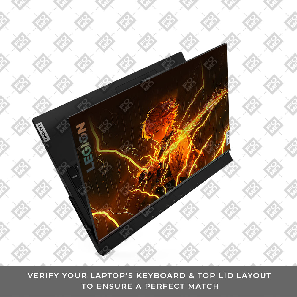 Thunder Soul Lightning Zenitsu Lenovo Legion 5 15ARH05  Laptop Skin