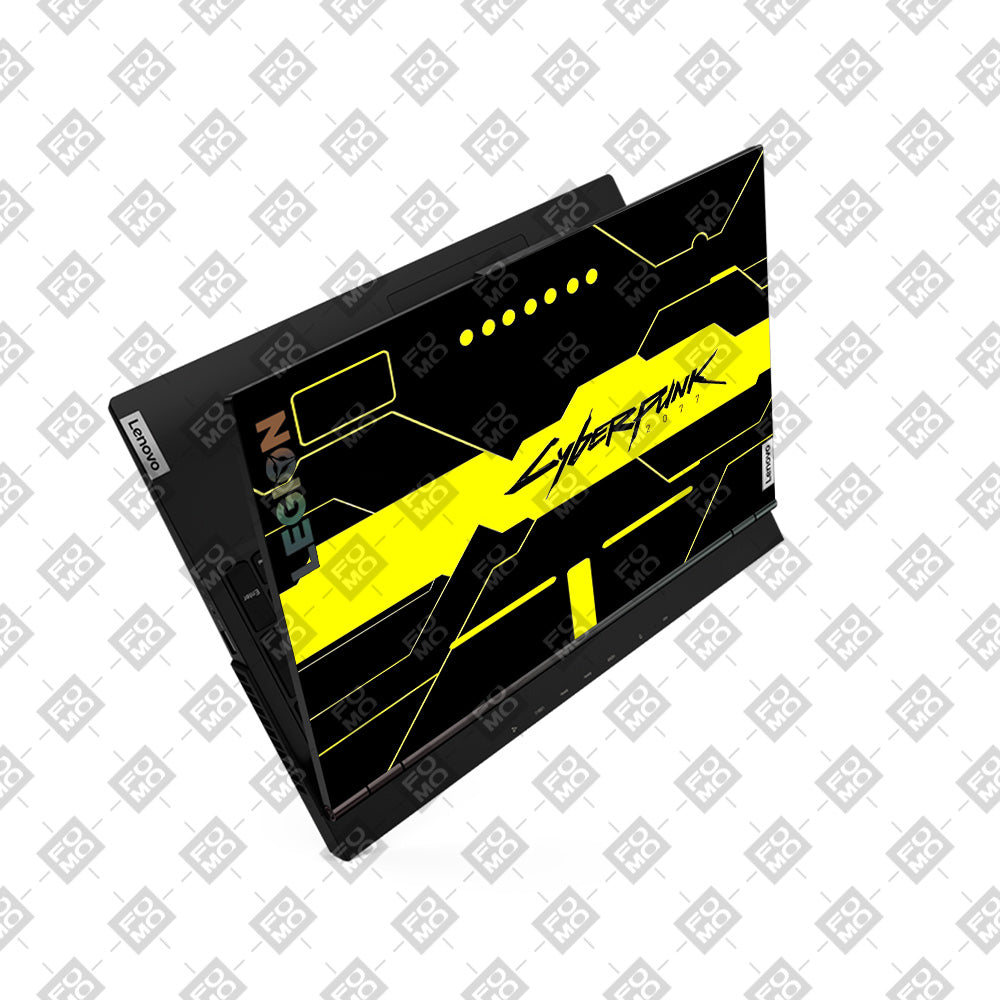 Cyberpunk Yellowline Grid Lenovo Legion 5 15ARH05 Laptop Skin