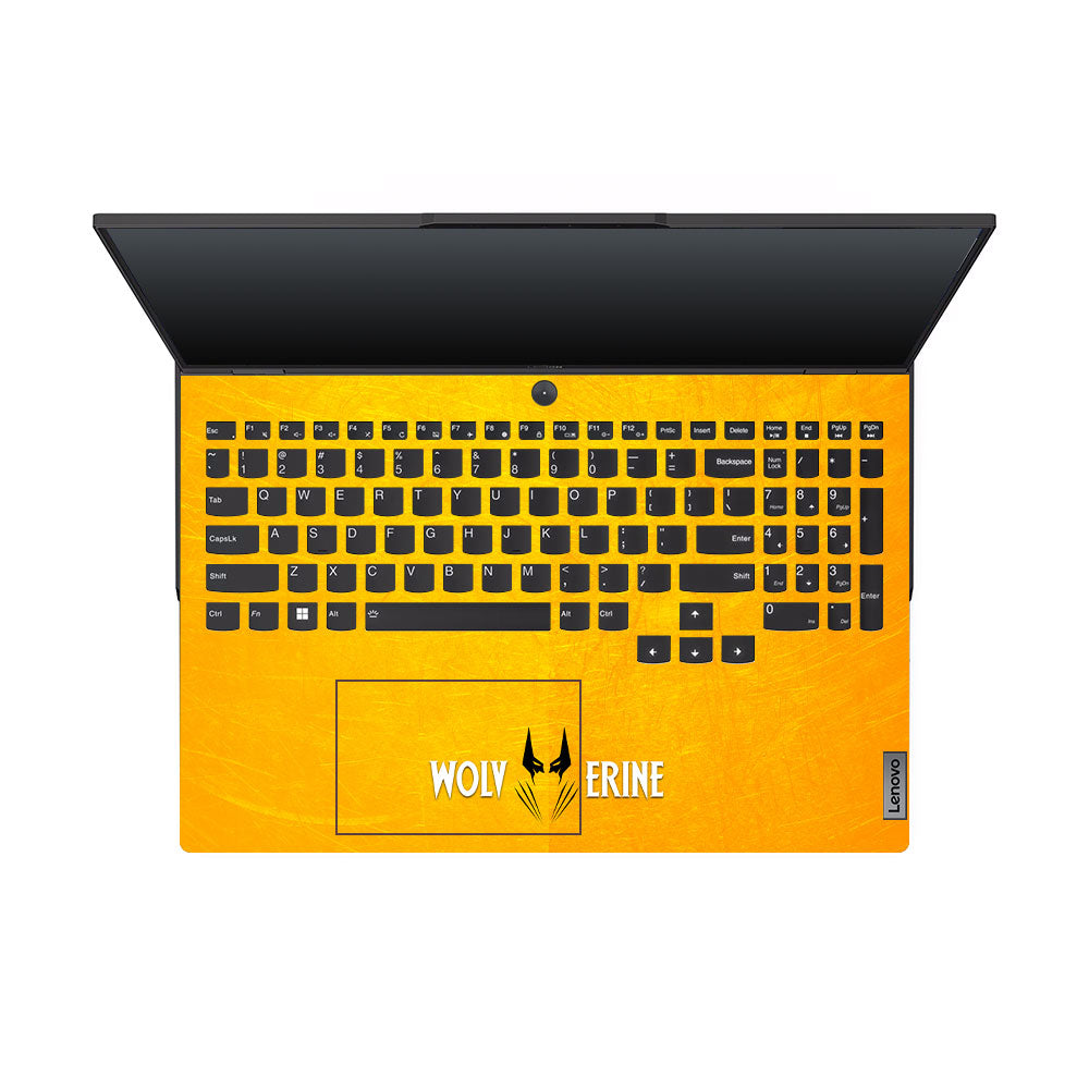 Wolverine with Yellow Background Lenovo Legion 5 Pro 16IRX8 and 16IRX9 Laptop Skin