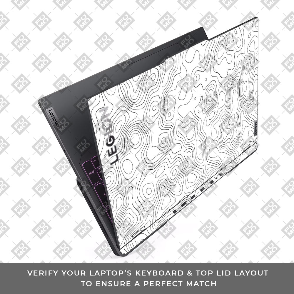 White Contour Design Lenovo Legion 5 Pro 16IRX8 and 16IRX9 Laptop Skin