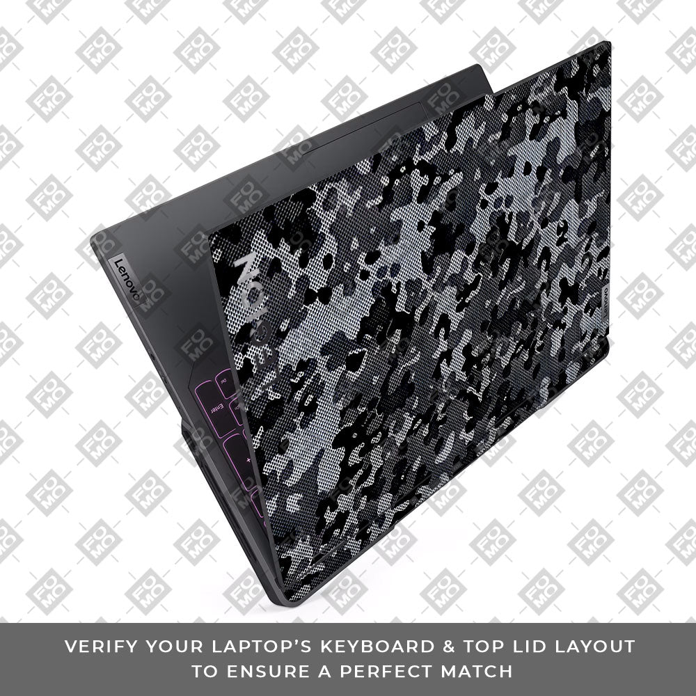 Stealth Grey Camo Lenovo Legion 5 Pro 16IRX8 and 16IRX9 Laptop Skin