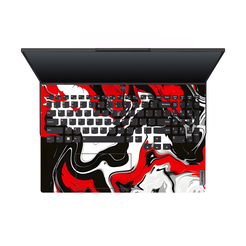 Red and White Marble Lenovo Legion 5 Pro 16IRX8 and 16IRX9 Laptop Skin