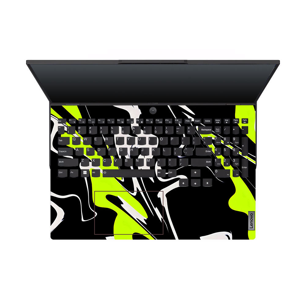 Neon Green and Black Patterns Lenovo Legion 5 Pro 16IRX8 and 16IRX9 Laptop Skin