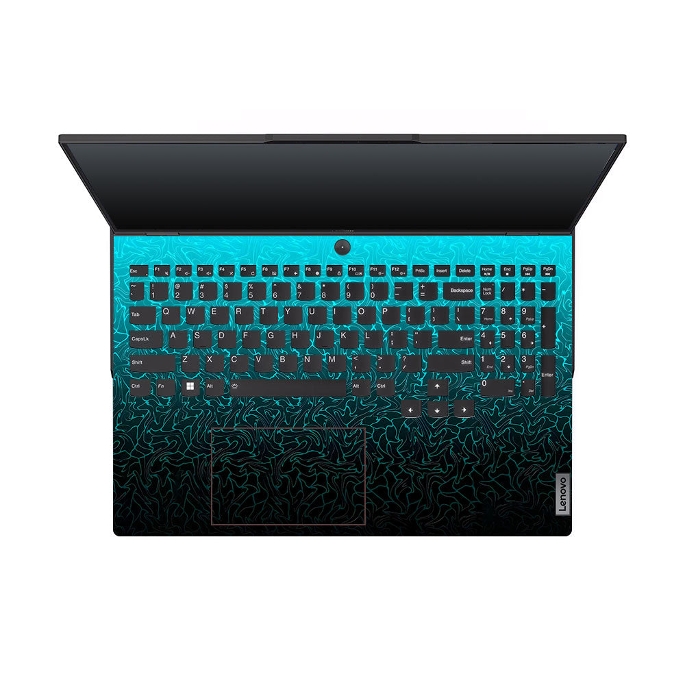 Cyan Blue to Black Lenovo Legion 5 Pro 16IRX8 and 16IRX9 Laptop Skin