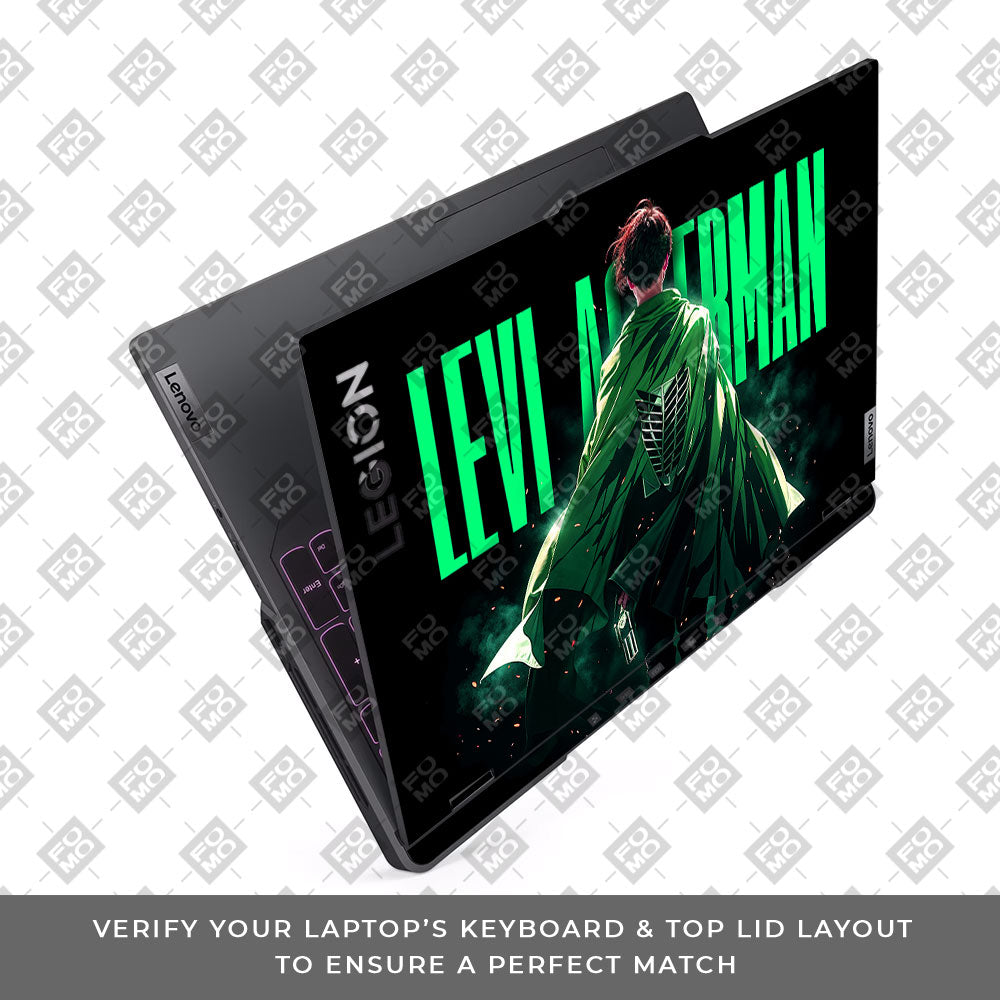 Levi Ackerman Stance Lenovo Legion 5 Pro 16IRX8 and 16IRX9 Laptop Skin
