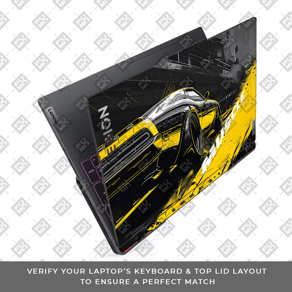 Black Muscle Lenovo Legion 5 Pro 16IRX8 and 16IRX9 Laptop Skin