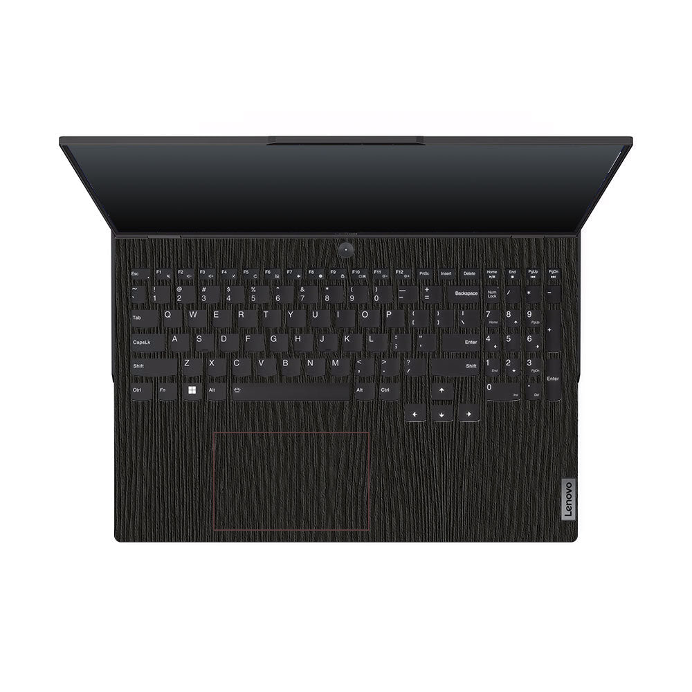 Textured Black Wood Lenovo Legion 5 Pro 16IRX8 and 16IRX9 Laptop Skin
