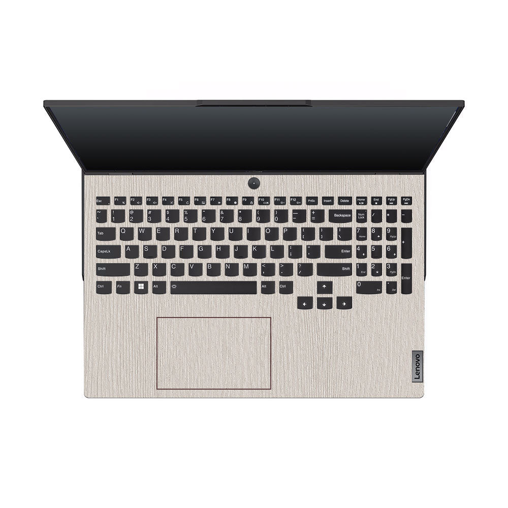 Textured White Wood Lenovo Legion 5 Pro 16IRX8 and 16IRX9 Laptop Skin