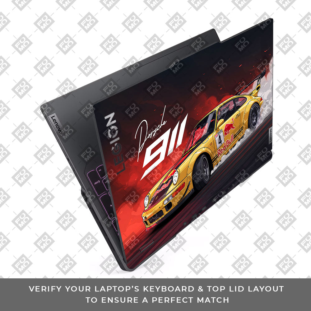 Porsche 911 Red Bull Classic Racer Lenovo Legion 5 Pro 16IRX8 and 16IRX9 Laptop Skin