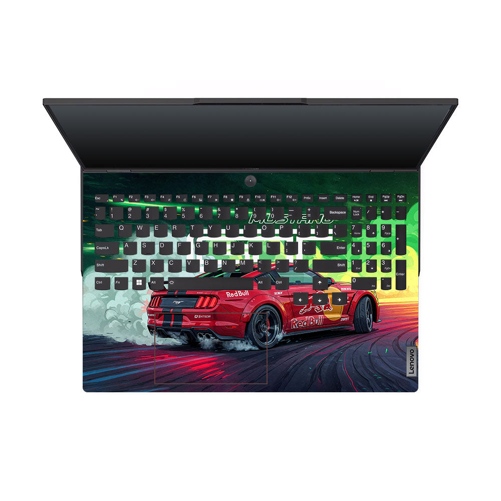 Mustang GT Red Bull Drift Beast Lenovo Legion 5 Pro 16IRX8 and 16IRX9 Laptop Skin