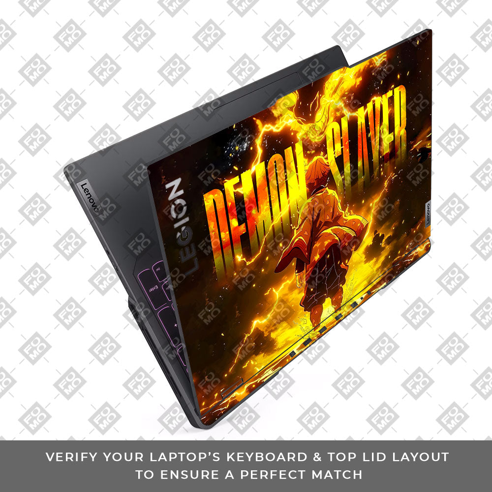Zenitsu Lightning Strike Lenovo Legion 5 Pro 16IRX8 and 16IRX9 Laptop Skin