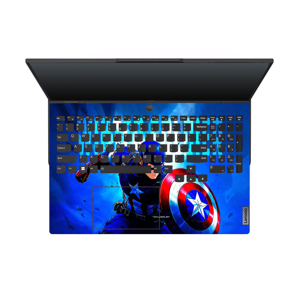 Shield of Justice Captain America Lenovo Legion 5 Pro 16IRX8 and 16IRX9 Laptop Skin