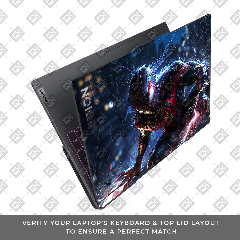 Miles Morales Shockwave Lenovo Legion 5 Pro 16IRX8 and 16IRX9 Laptop Skin