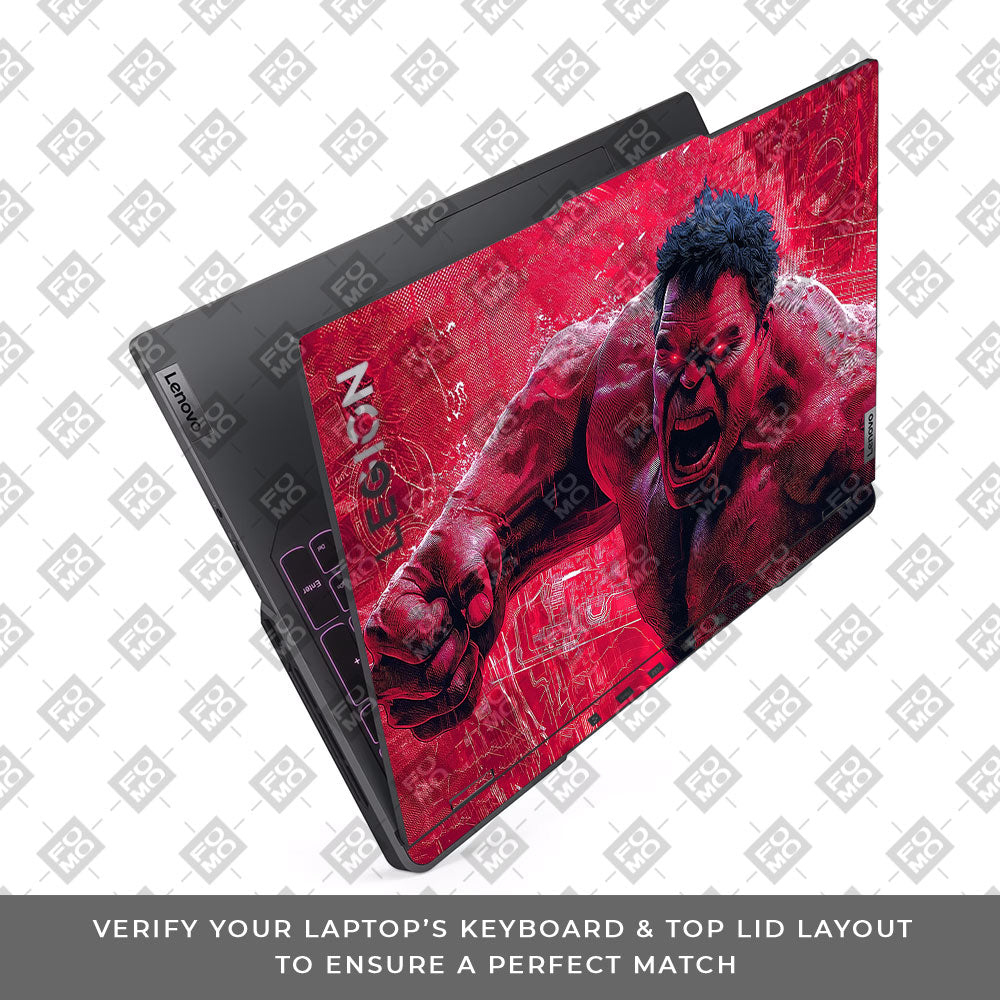 Gamma Rage Red Hulk Lenovo Legion 5 Pro 16IRX8 and 16IRX9  Laptop Skin
