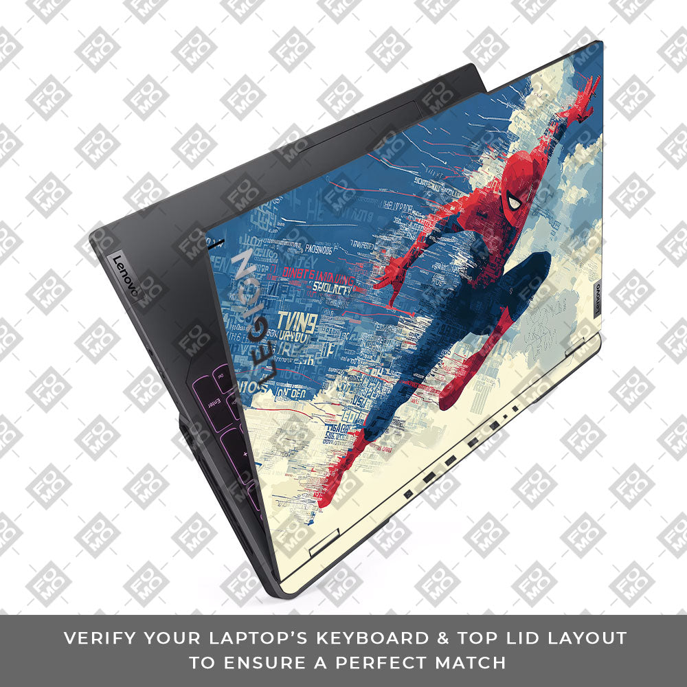 Spiderman Velocity Lenovo Legion 5 Pro 16IRX8 and 16IRX9 Laptop Skin