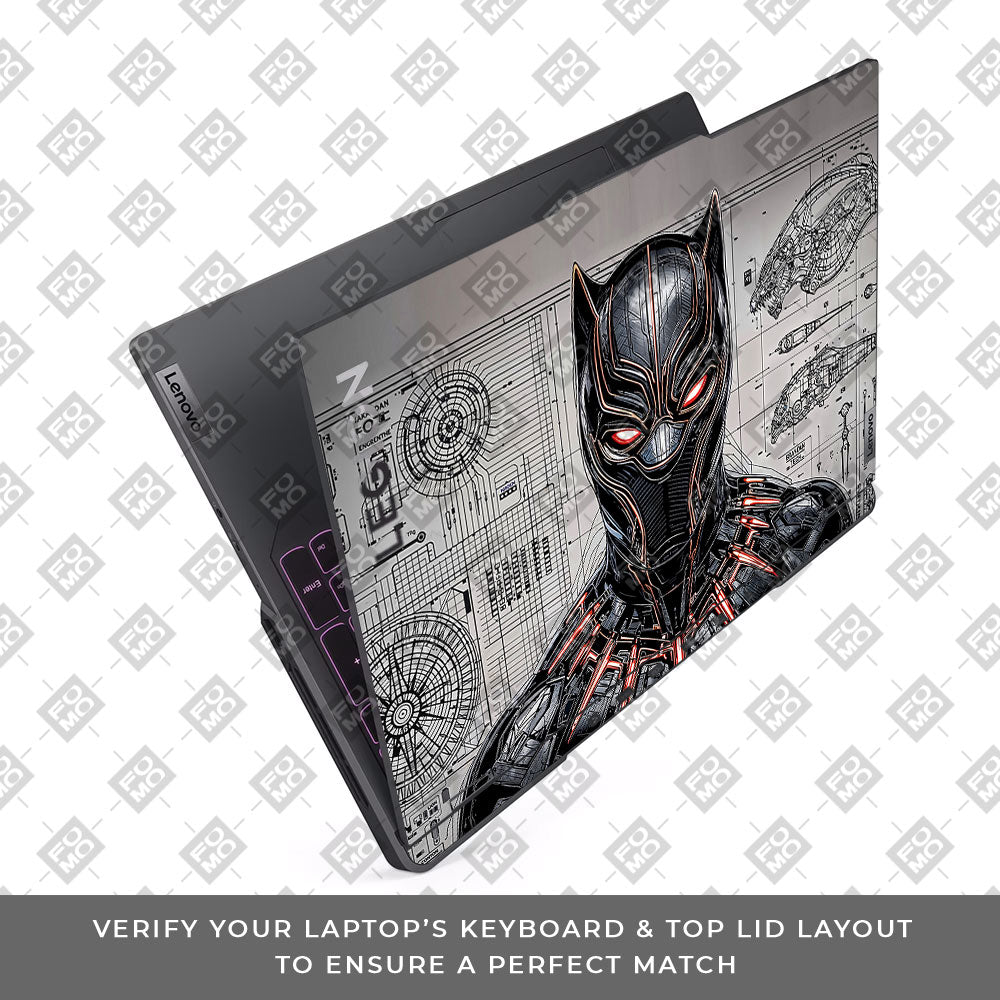 Black Panther Vibranium Tech Lenovo Legion 5 Pro 16IRX8 and 16IRX9 3D Laptop Skin
