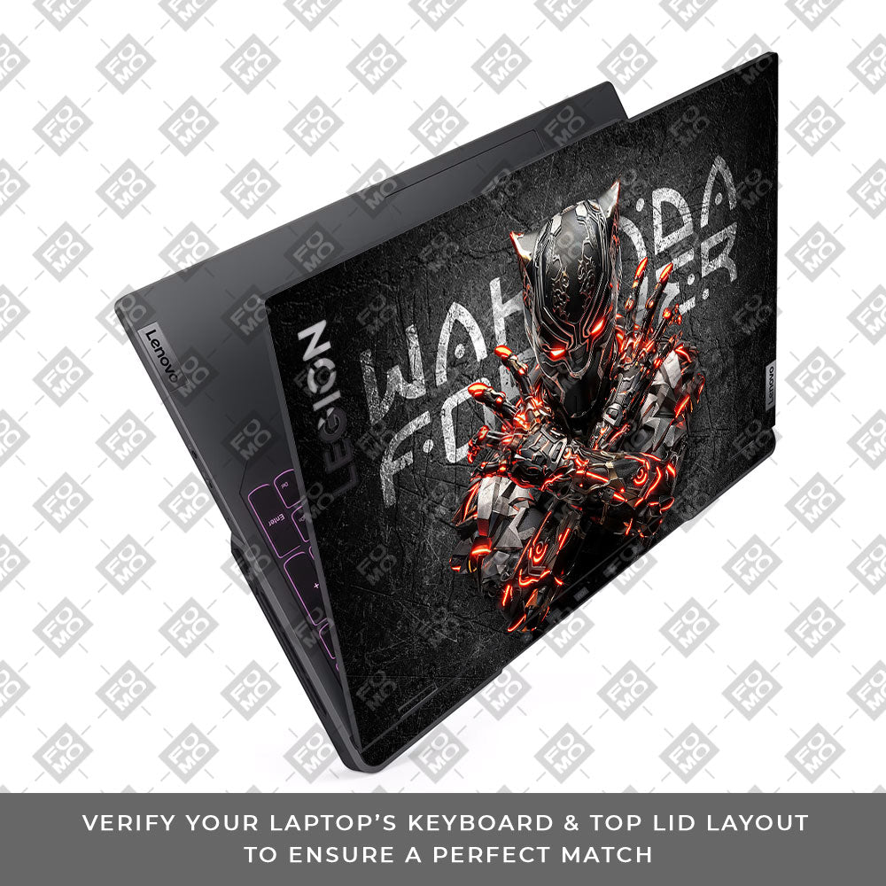 Black Panther Glowing Fury Lenovo Legion 5 Pro 16IRX8 and 16IRX9 Laptop Skin