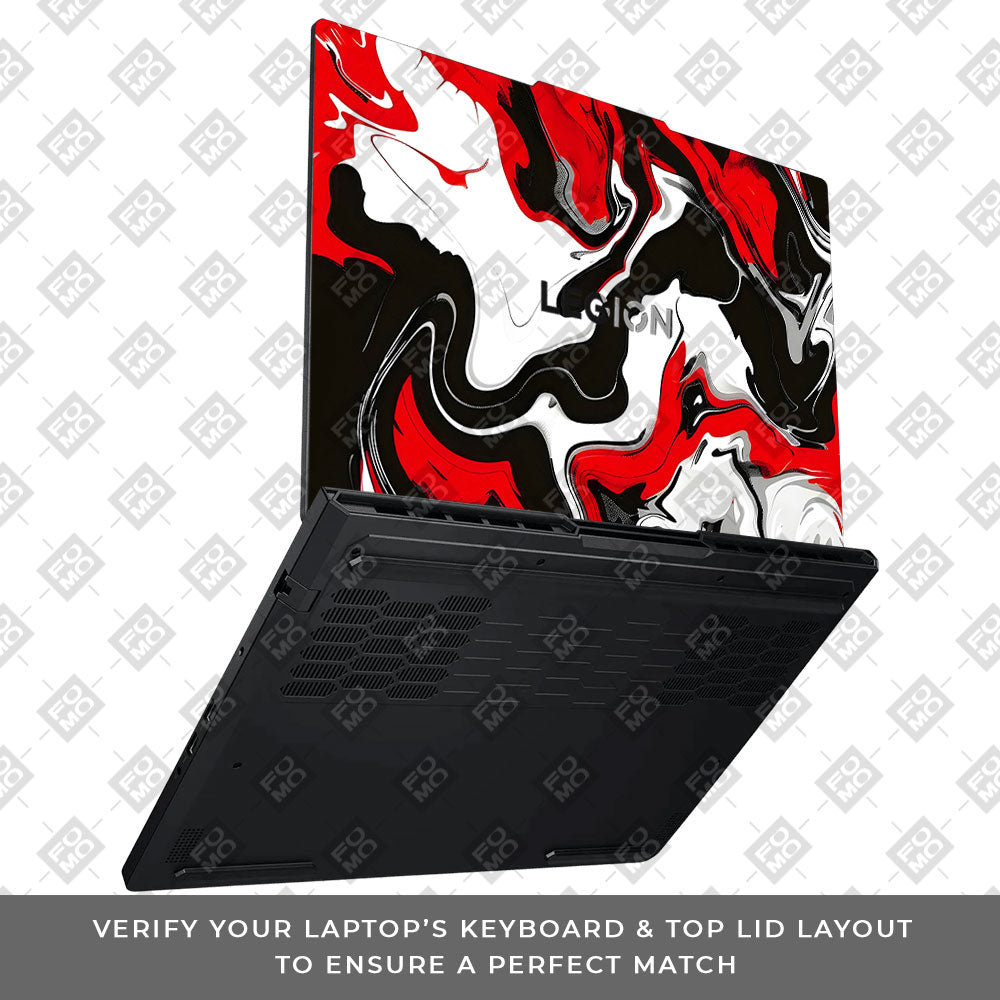 Red and White Marble Lenovo Legion Pro 5 16ADR10 Laptop Skin