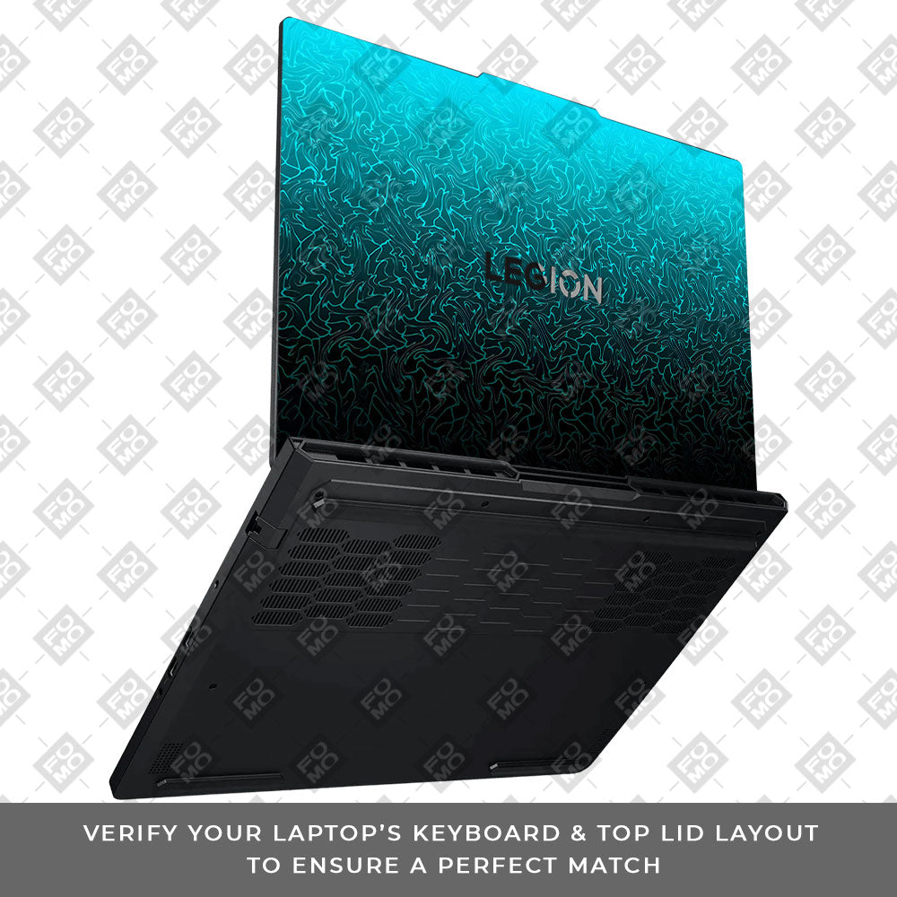 Cyan Blue to Black Lenovo Legion Pro 5 16ADR10 Laptop Skin