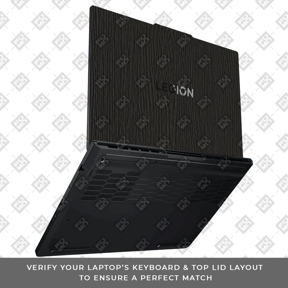 Textured Black Wood Lenovo Legion Pro 5 16ADR10 Laptop Skin