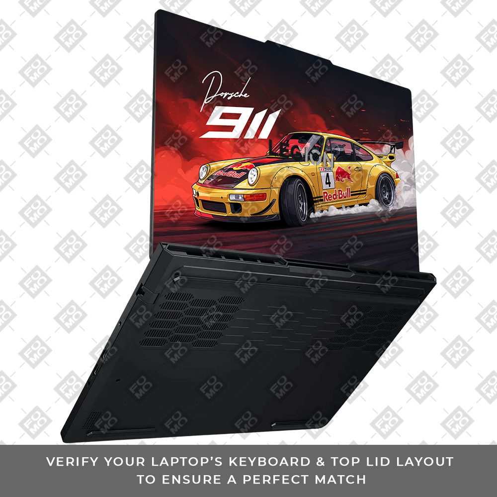 Porsche 911 Red Bull Classic Racer Lenovo Legion Pro 5 16ADR10 Laptop Skin