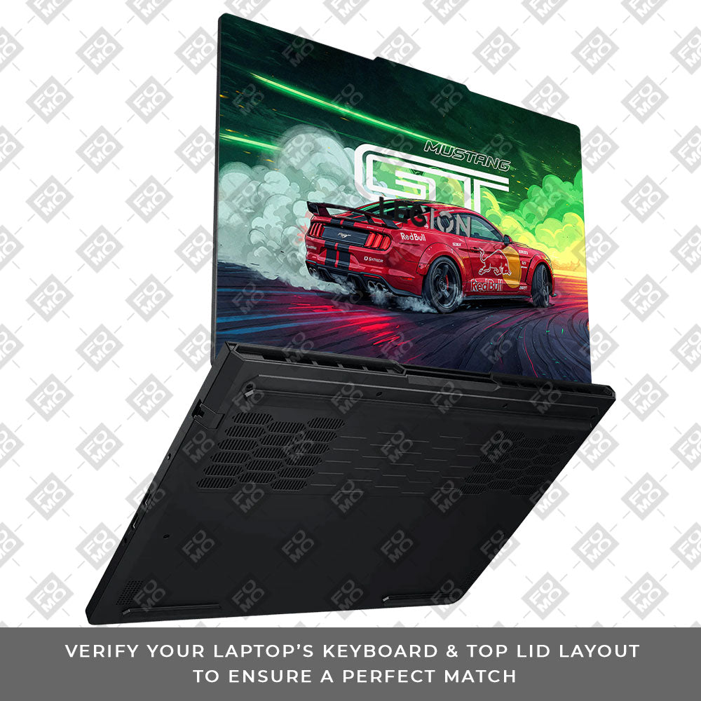 Mustang GT Red Bull Drift Beast Lenovo Legion Pro 5 16ADR10 Laptop Skin