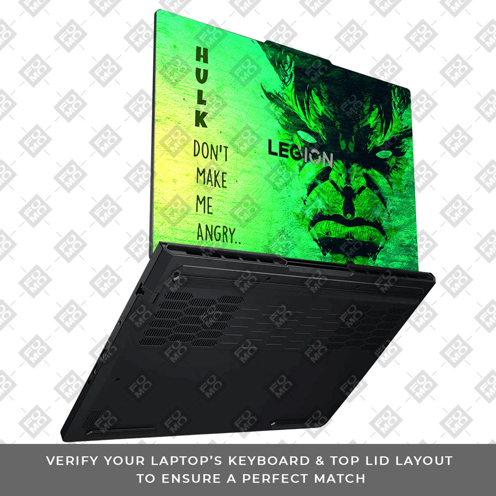Hulk Don't Make Me Angry Lenovo Legion Pro 5 16ADR10 Laptop Skin