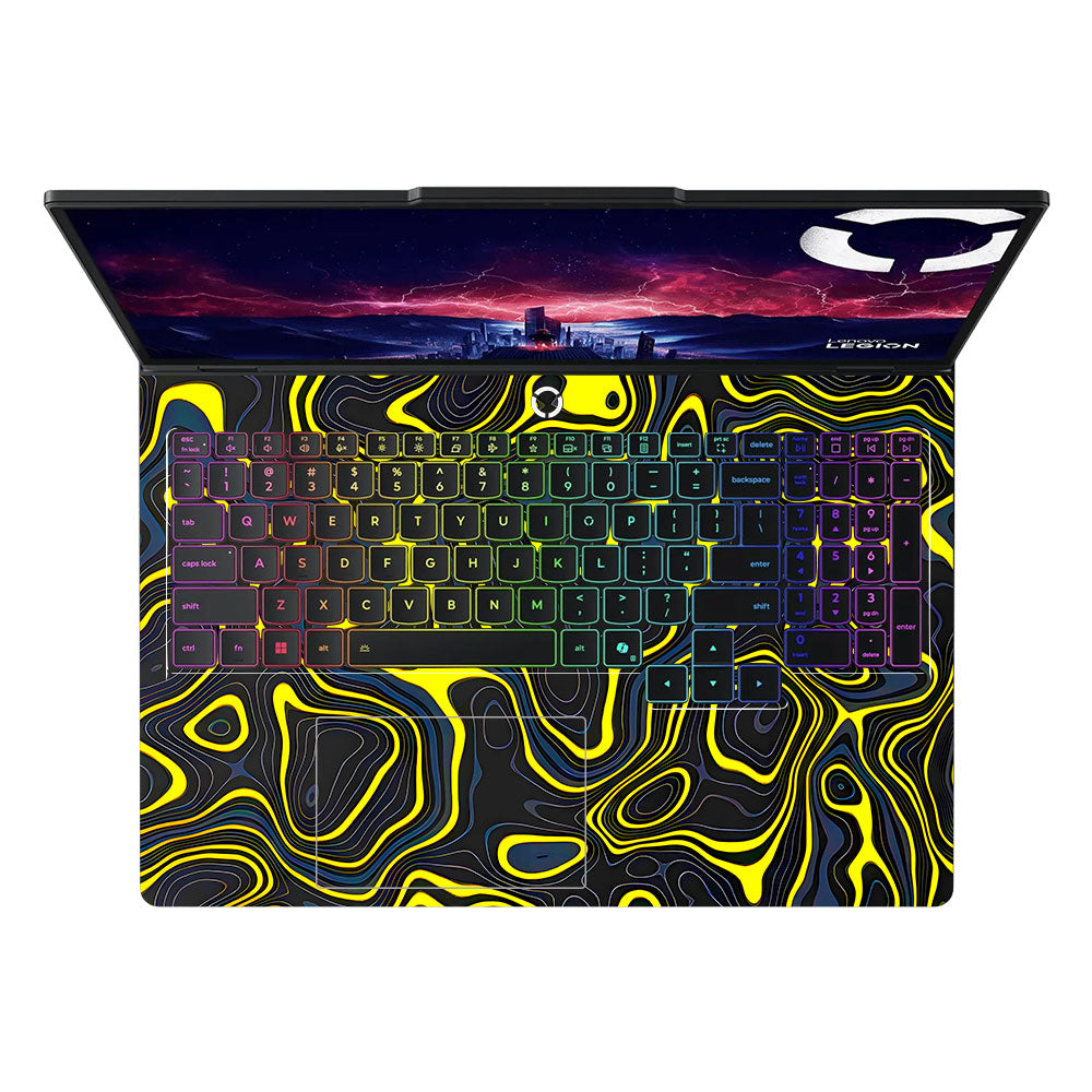 Neon Lava Contours Lenovo Legion Pro 5 16AFR10 Laptop Skin