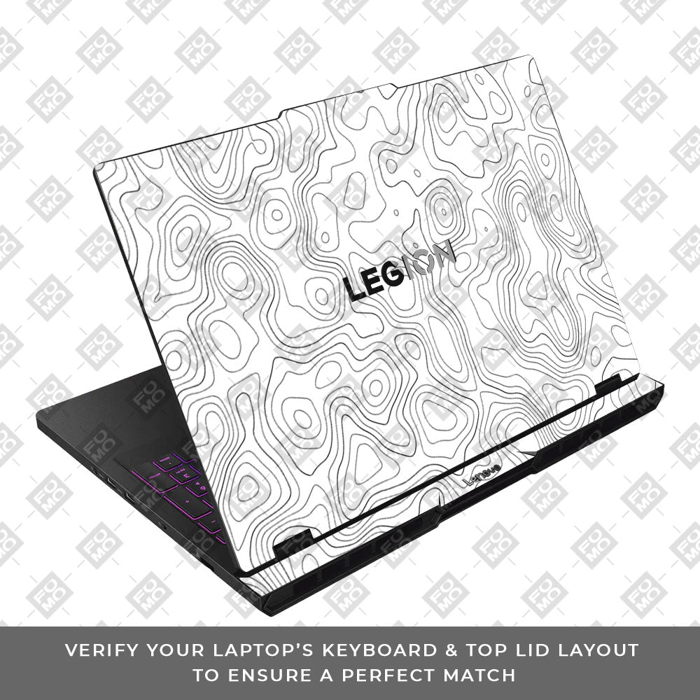 White Contour Design Lenovo Legion Pro 5 16AFR10 Laptop Skin