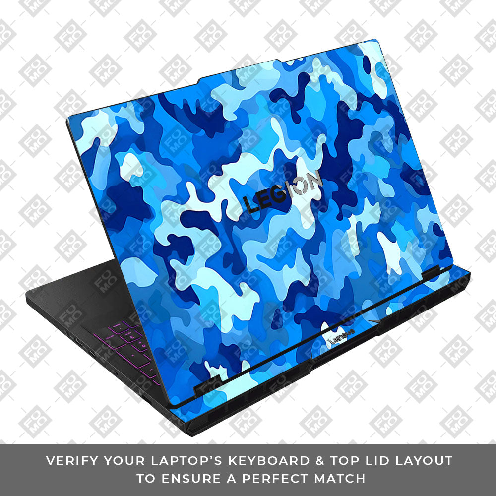 Arctic Blue Camo Pattern Lenovo Legion Pro 5 16AFR10 Laptop Skin