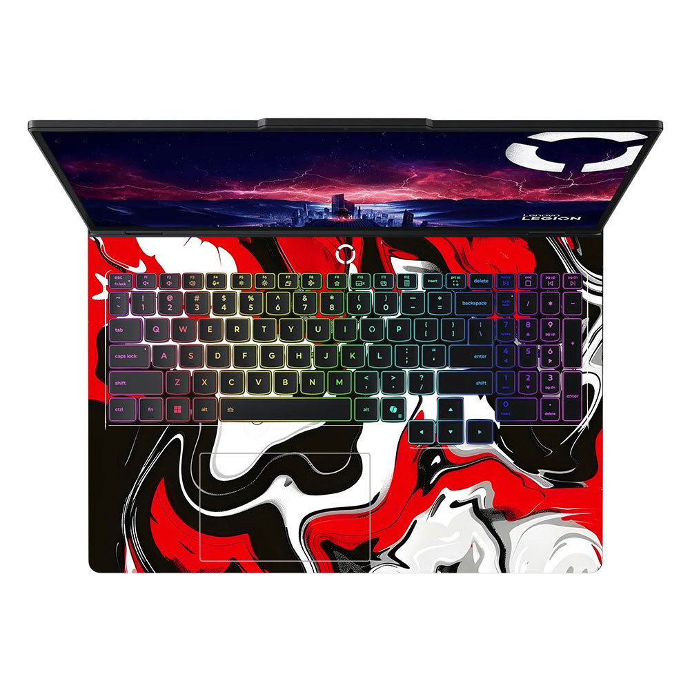 Red and White Marble Lenovo Legion Pro 5 16ADR10 Laptop Skin