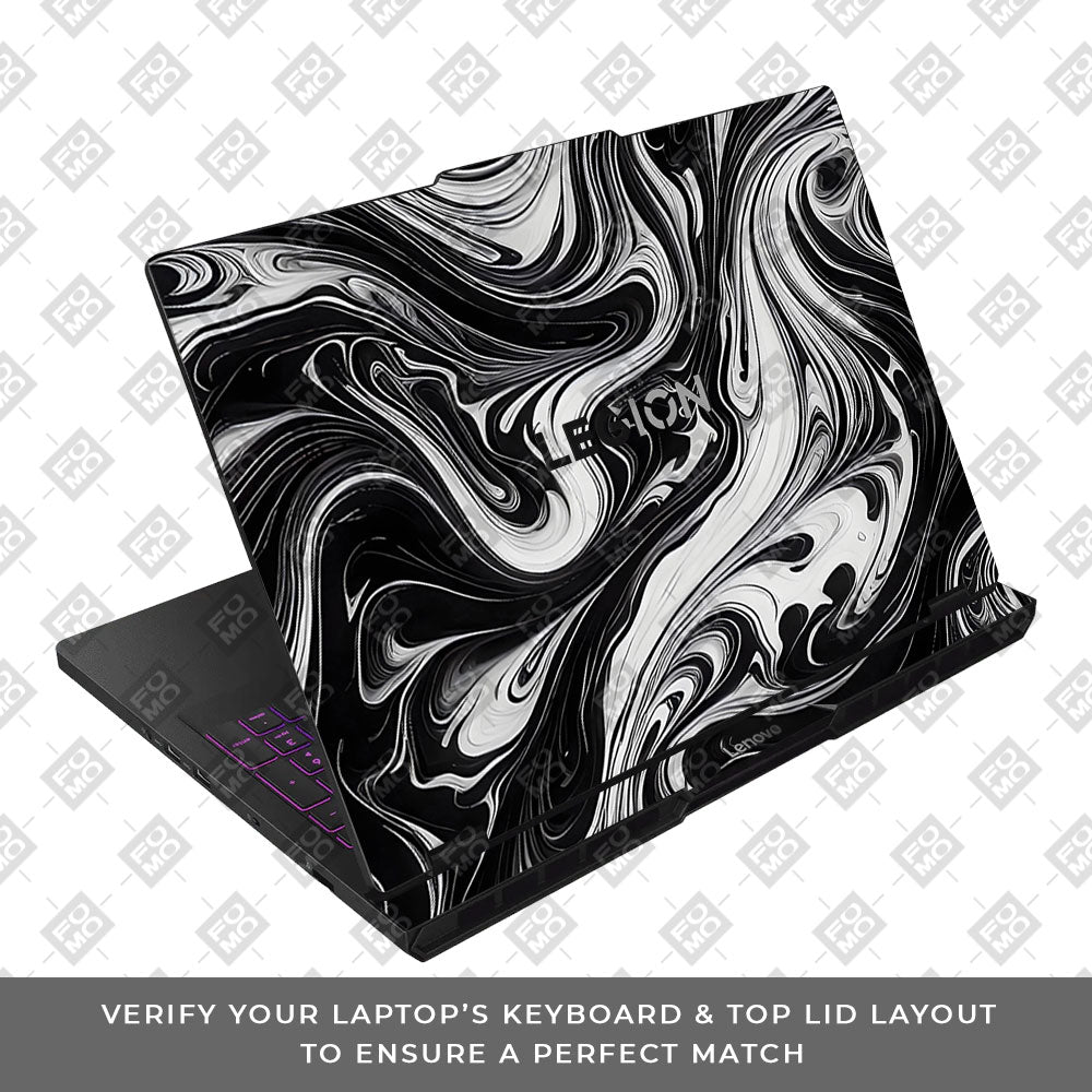Black and White Marble Lenovo Legion Pro 5 16AFR10 Laptop Skin