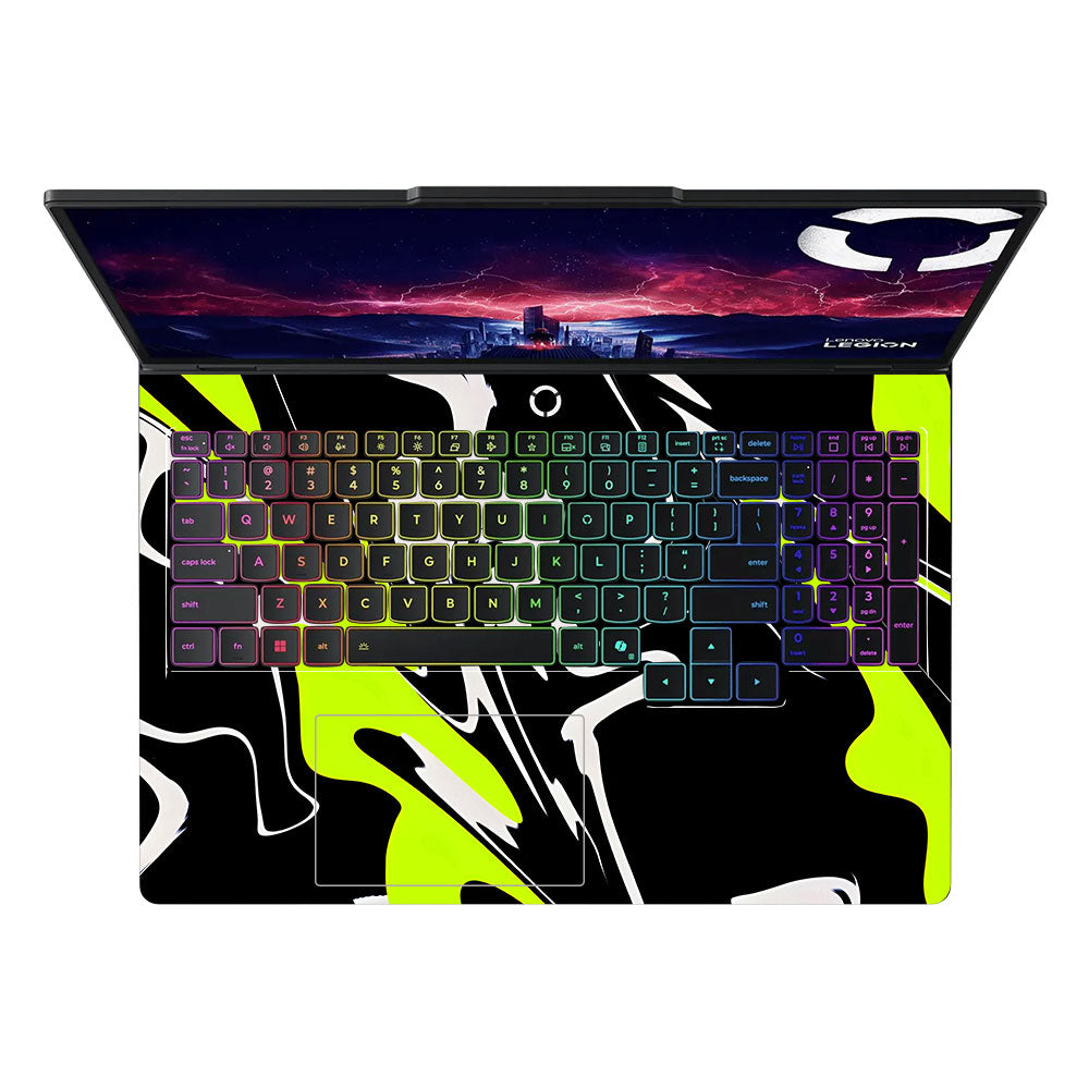 Neon Green and Black Patterns Lenovo Legion Pro 5 16ADR10 Laptop Skin
