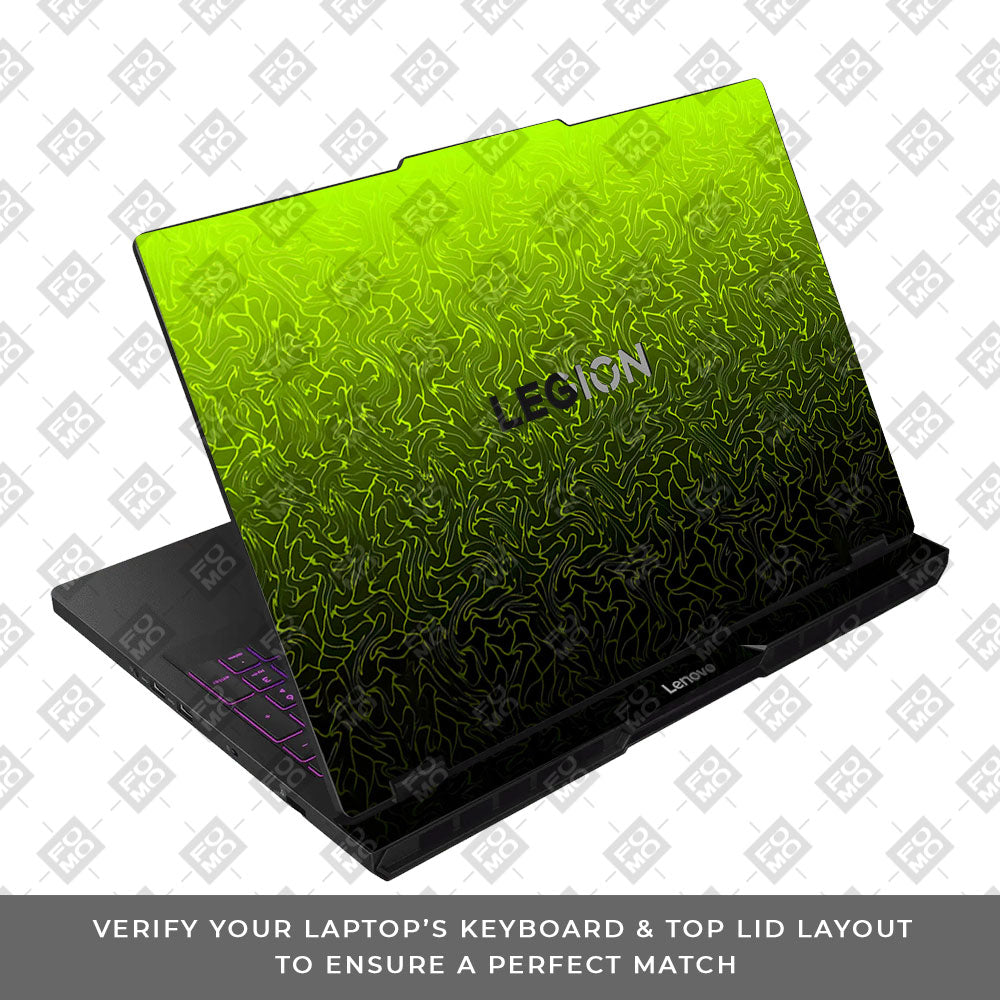 Lime Yellow to Black Gradient Lenovo Legion Pro 5 16AFR10 Laptop Skin