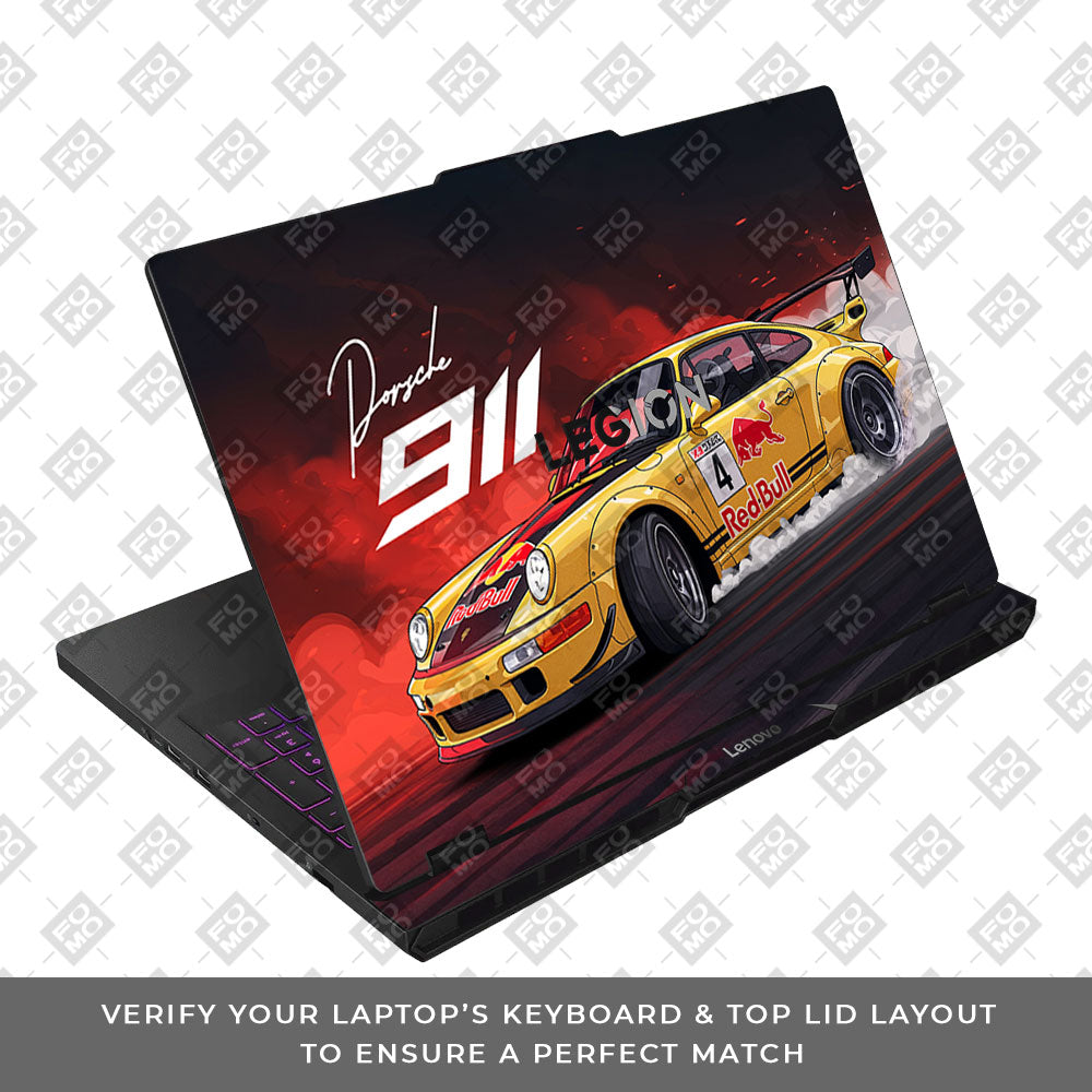 Porsche 911 Red Bull Classic Racer Lenovo Legion Pro 5 16AFR10 Laptop Skin