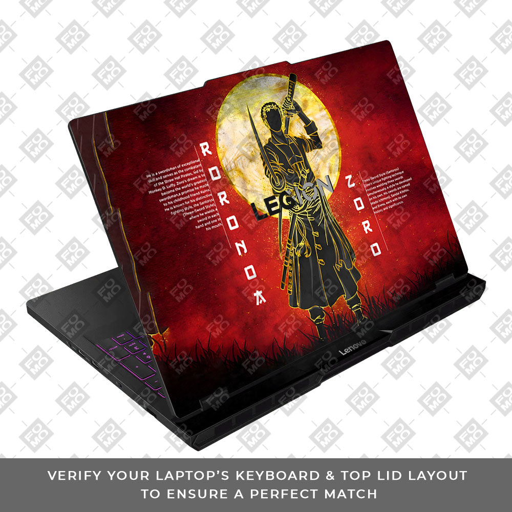 Zoro Under Golden Moon Lenovo Legion Pro 5 16AFR10 Laptop Skin