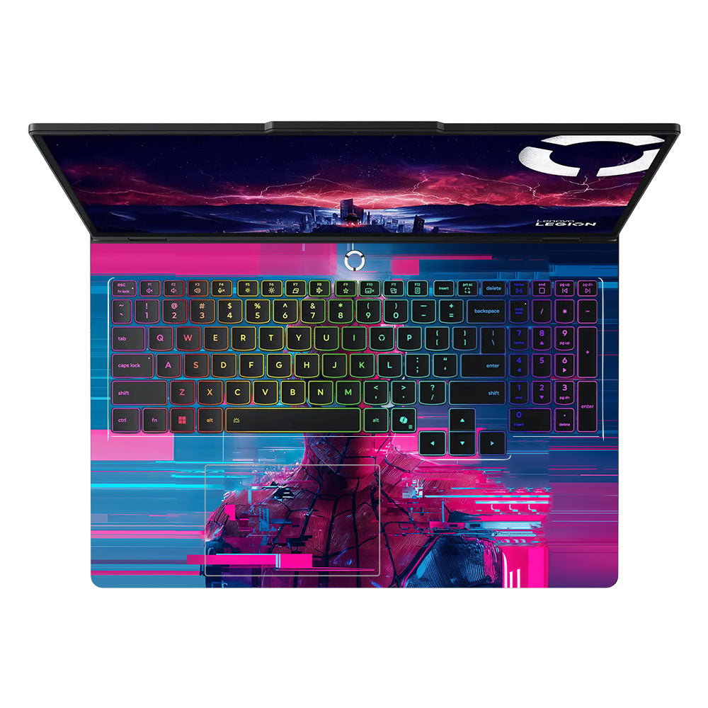 Glitch Spider Neon Web Lenovo Legion Pro 5 16AFR10 Laptop Skin