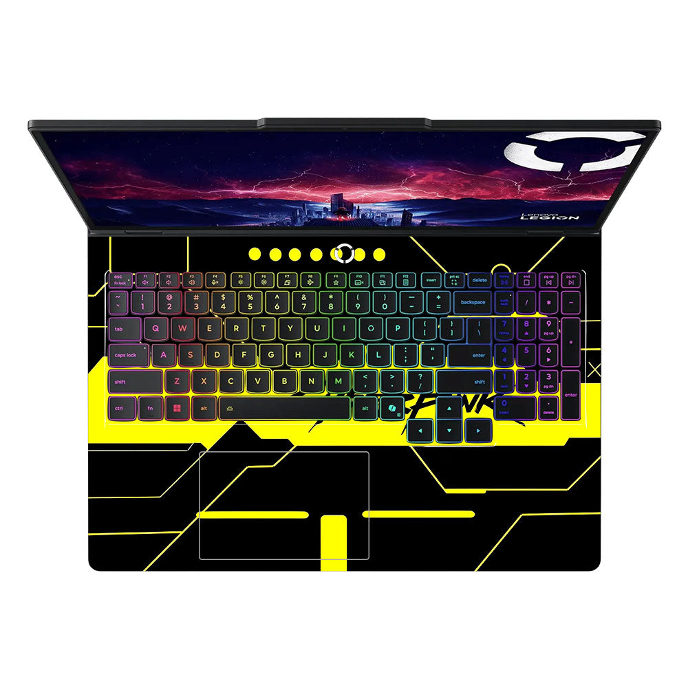 Cyberpunk Yellowline Grid Lenovo Legion Pro 5 16ADR10 Laptop Skin