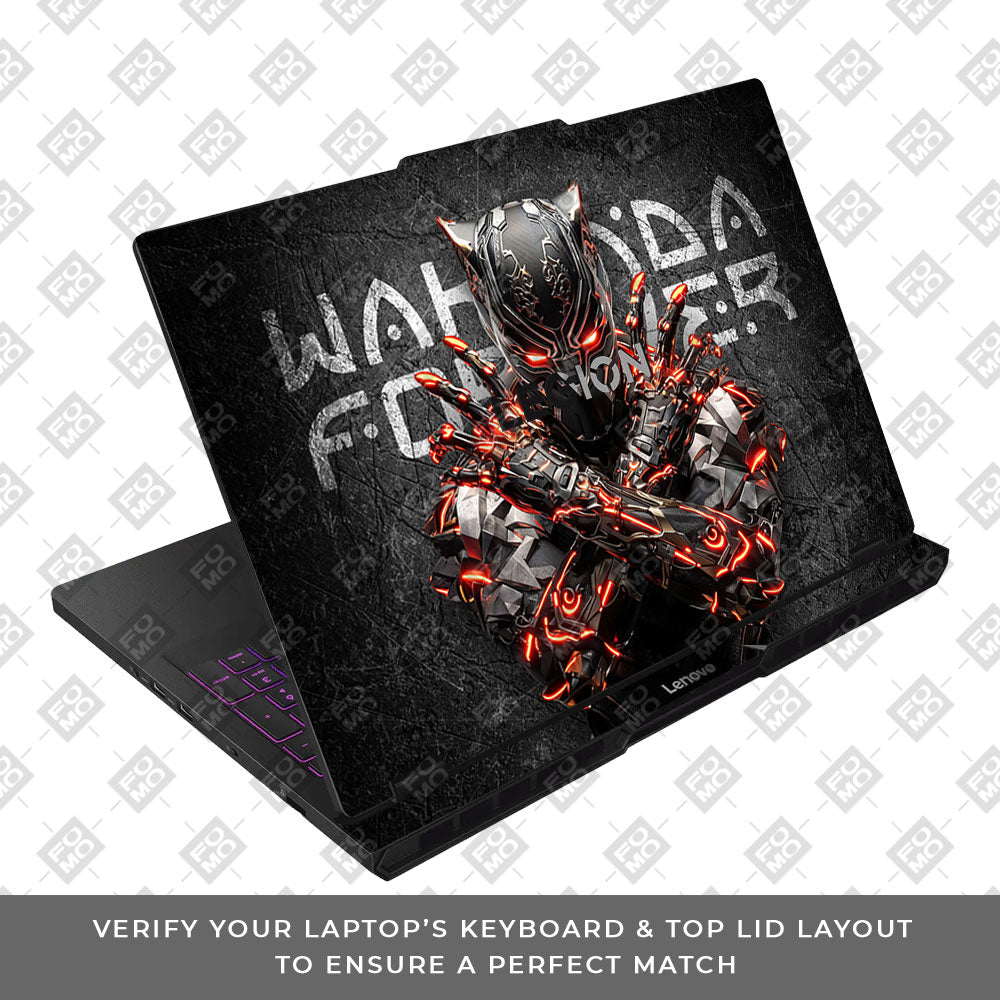 Black Panther Glowing Fury Lenovo Legion Pro 5 16AFR10 Laptop Skin