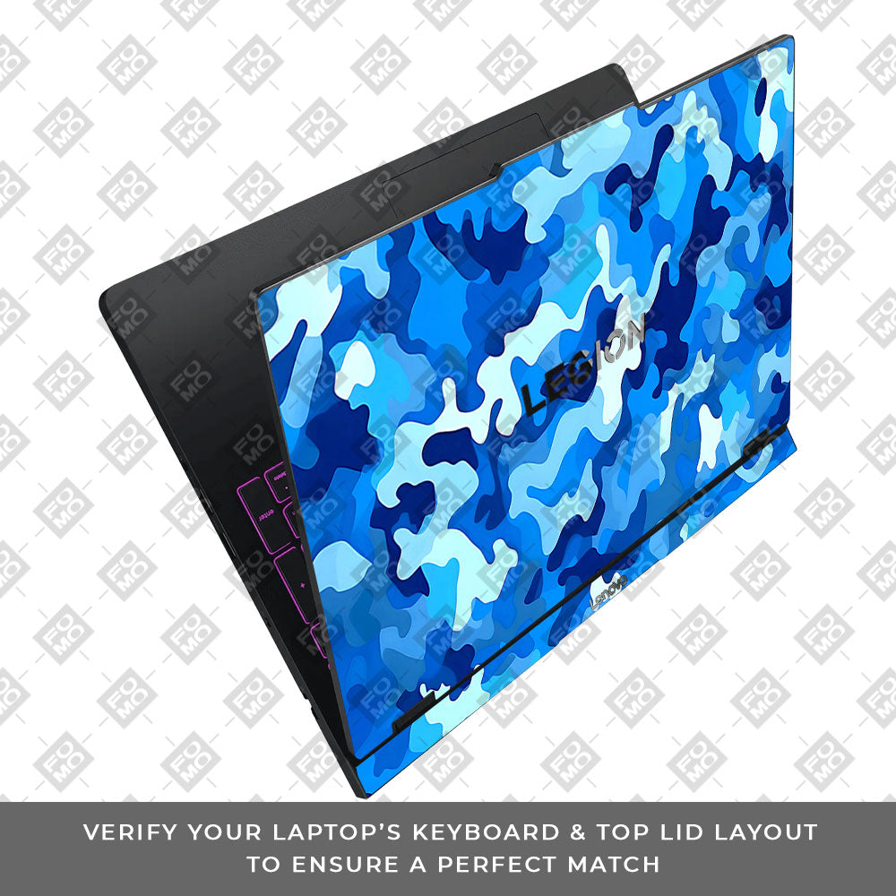 Arctic Blue Camo Pattern Lenovo Legion Pro 5 16IAX10 Laptop Skin