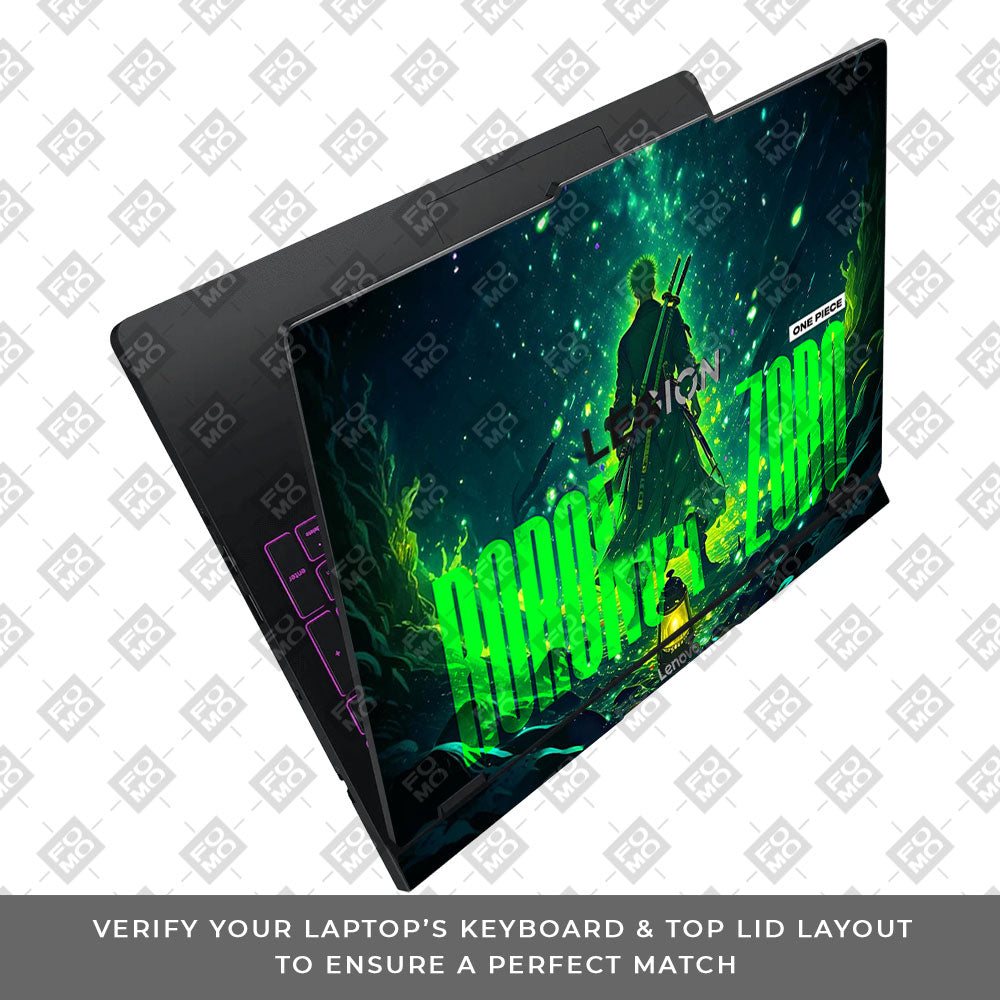 Roronoa Zoro Green Fury Lenovo Legion Pro 5 16IAX10 Laptop Skin