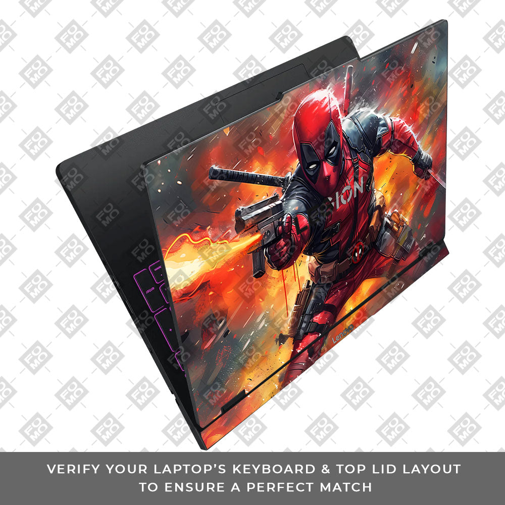 Deadpool in Action Lenovo Legion Pro 5 16IAX10 Laptop Skin