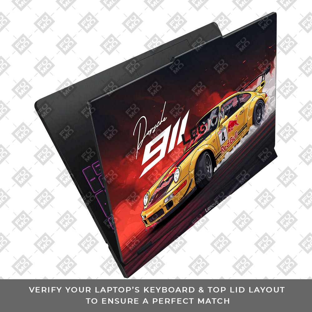 Porsche 911 Red Bull Classic Racer Lenovo Legion Pro 5 16IAX10 Laptop Skin