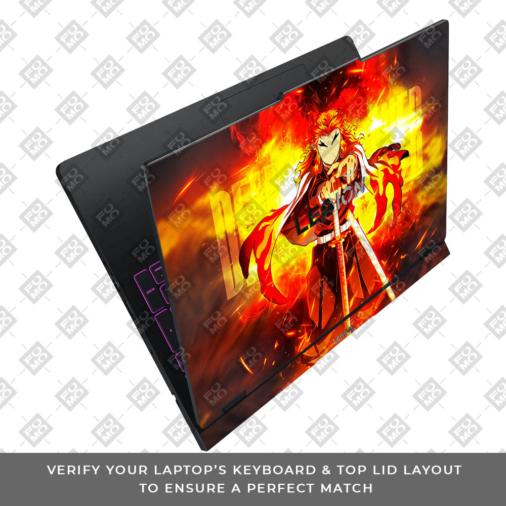 Flame Hashira Rengoku Lenovo Legion Pro 5 16IAX10 Laptop Skin