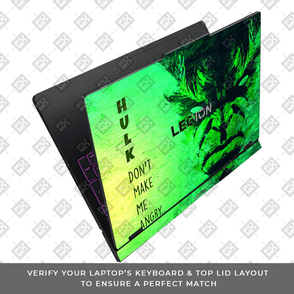 Hulk Don't Make Me Angry Lenovo Legion Pro 5 16IAX10 Laptop Skin