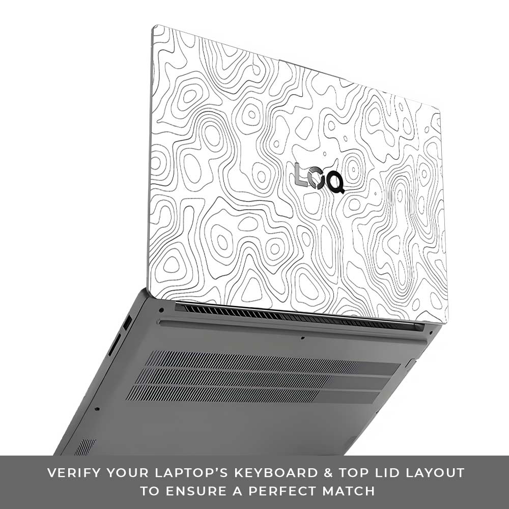 White Contour Design Lenovo LOQ Essential 15IAX9E Laptop Skin