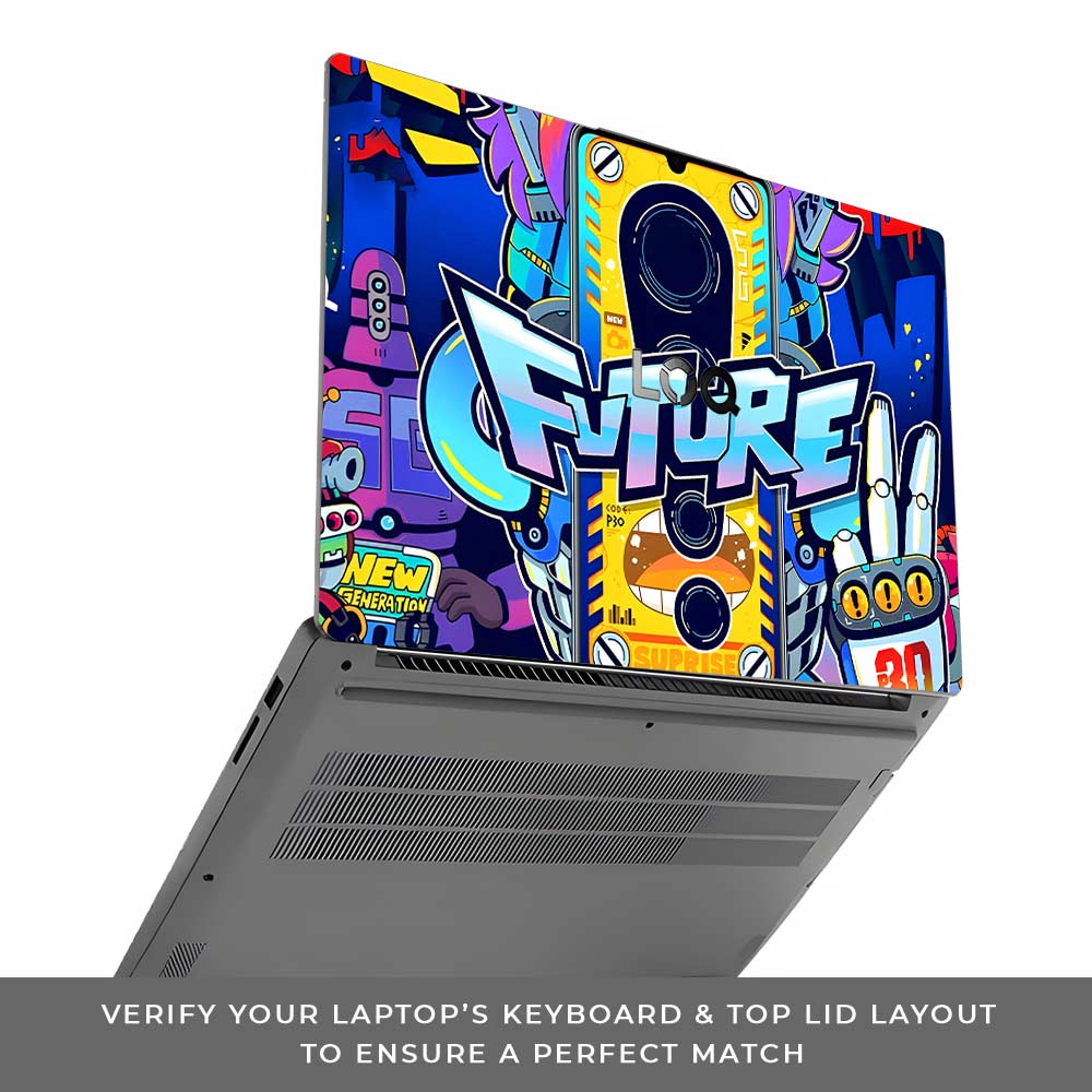 Futuristic Cyberpunk Vision Lenovo LOQ Essential 15IAX9E Laptop Skin