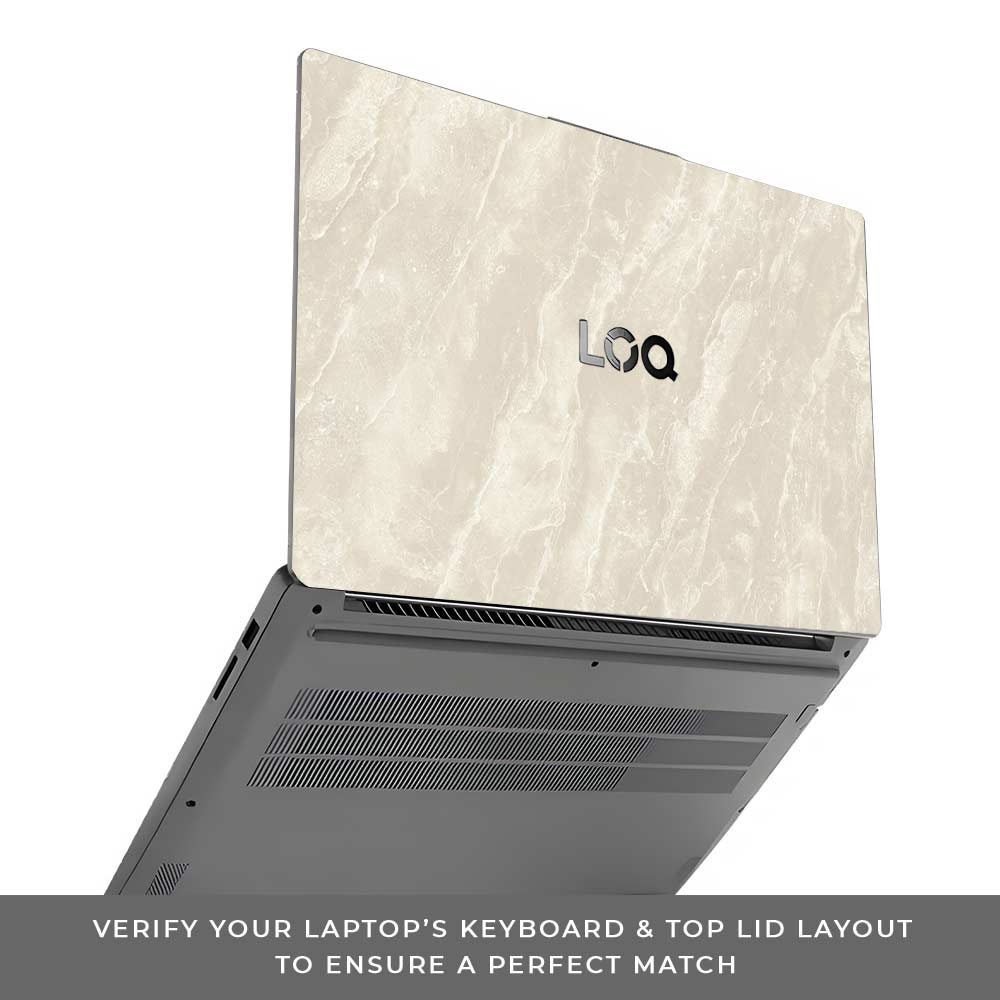 Textured Marble Lenovo LOQ Essential 15IAX9E Laptop Skin