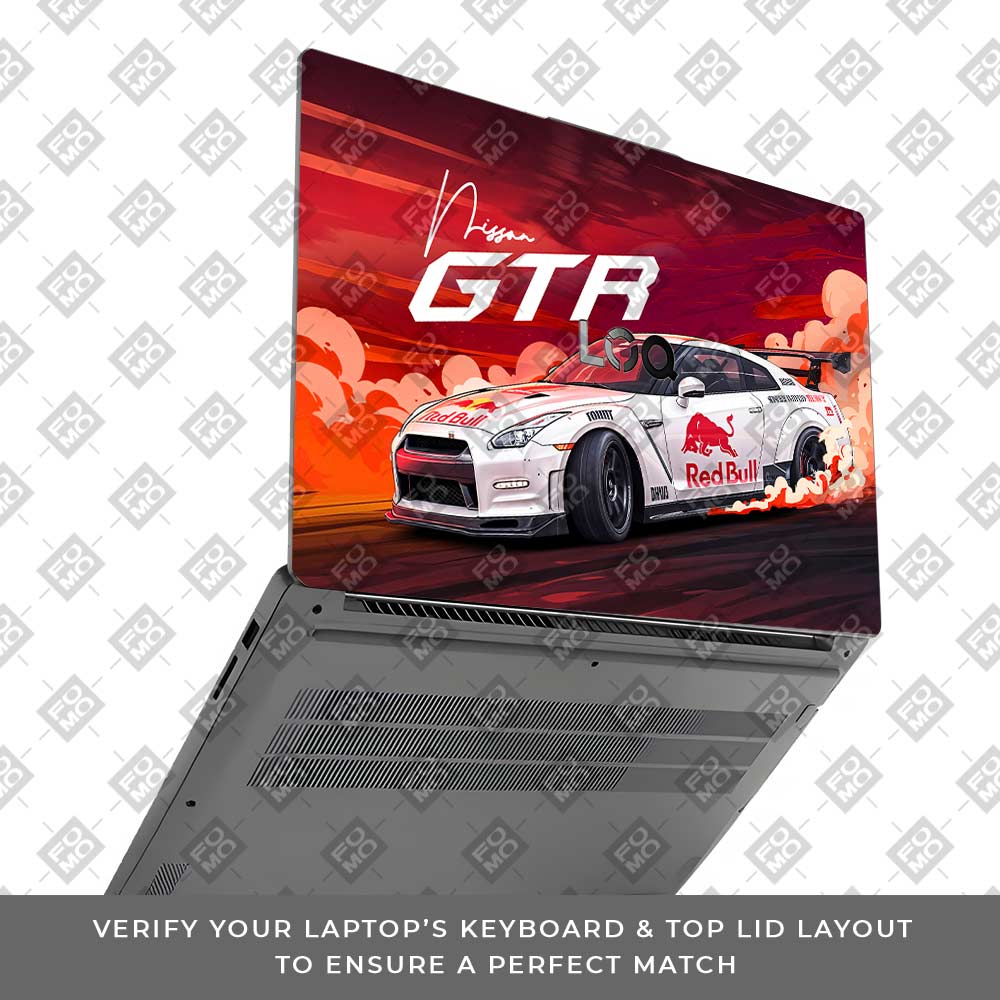 Nissan GTR Red Bull Drift Fury Lenovo LOQ Essential 15IAX9E Laptop Skin