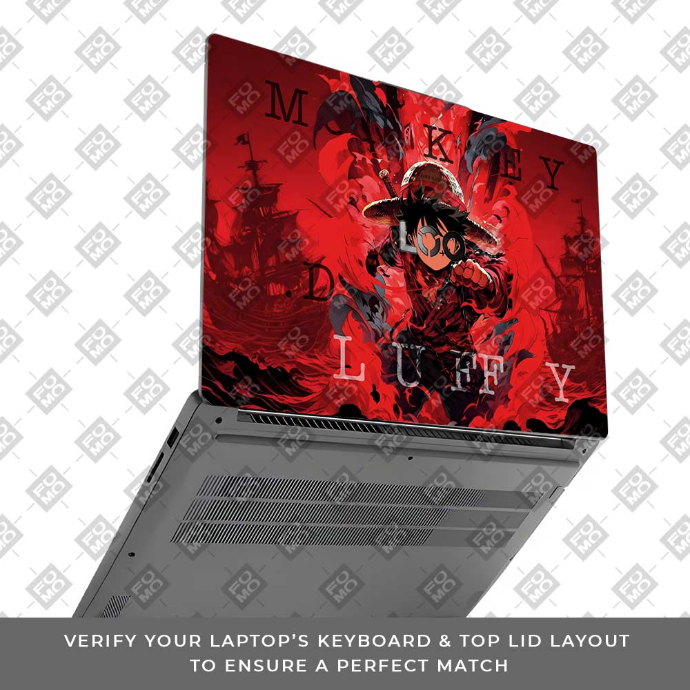Red King Luffy Lenovo LOQ Essential 15IAX9E 3D Laptop Skin